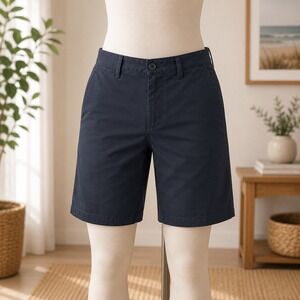 Open Edit Mens Black Chino Shorts Size 36W Flat Front Casual Summer Cotton Blend